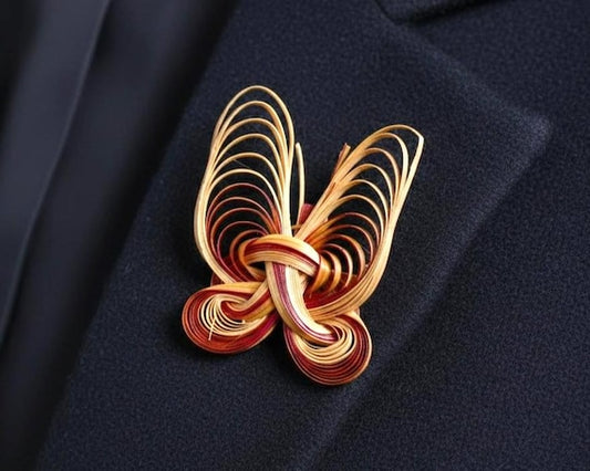 Handcrafted Bamboo Brooch