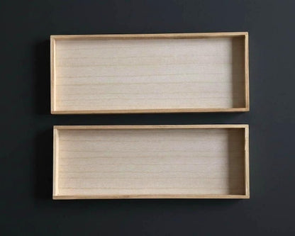 Japanese Kiribako Wooden Box With Calligraphy Lid