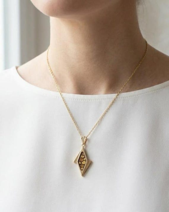 Japanese Damascene Necklace Autumn Pendant