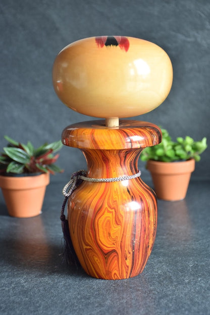 Creative Kokeshi Doll With Lacquered Marble