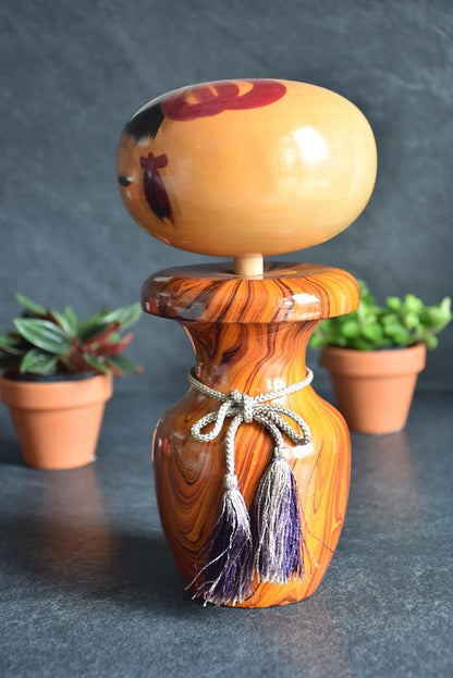 Creative Kokeshi Doll With Lacquered Marble