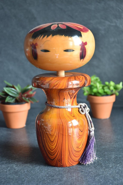 Creative Kokeshi Doll With Lacquered Marble