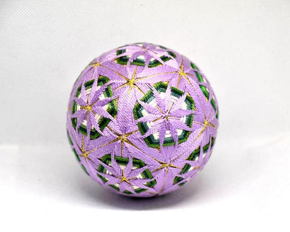Japanese Temari Ball Folk Art Hand-Embroidered