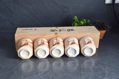 Shino Ware Yunomi Tea Cups
