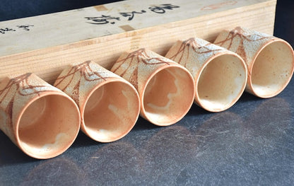 Shino Ware Yunomi Tea Cups