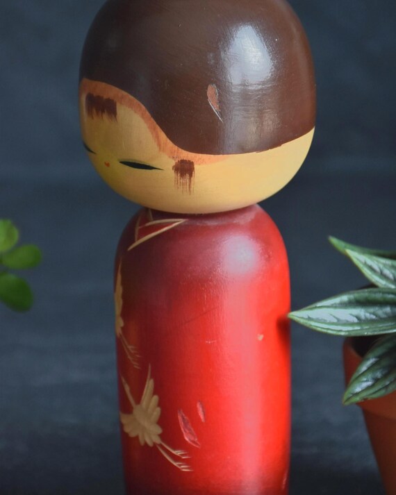Sosaku Kokeshi Crane Doll By Kunio Miyakawa