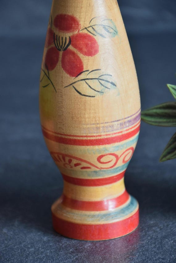 Tsugaru Kokeshi Doll By Senzo Mori
