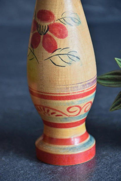 Tsugaru Kokeshi Doll By Senzo Mori