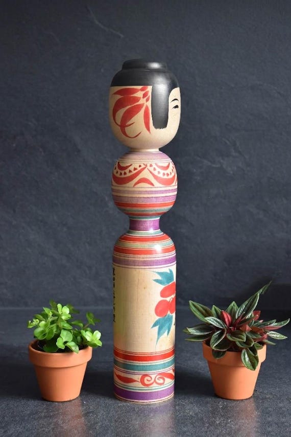 Tsugaru Kokeshi Doll By Rokuchishu Abo