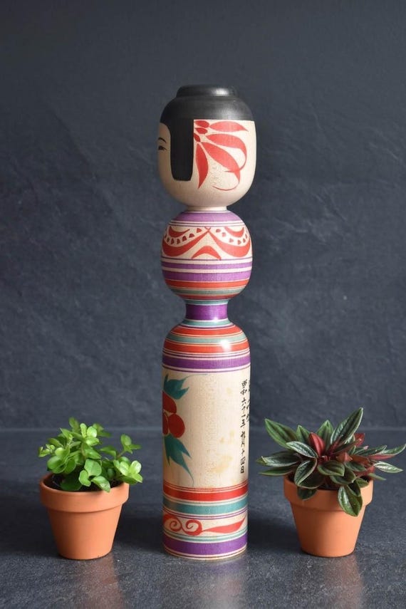 Tsugaru Kokeshi Doll By Rokuchishu Abo