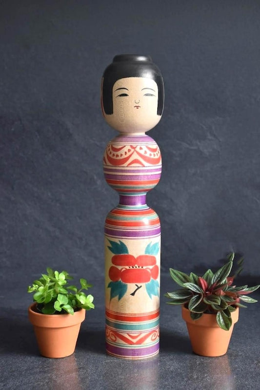 Tsugaru Kokeshi Doll By Rokuchishu Abo