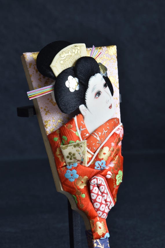 Hagoita Battledore With Kimono Doll