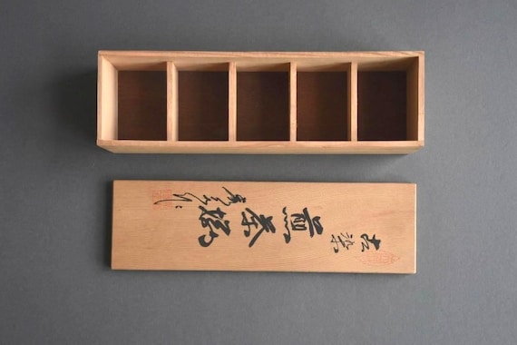 Japanese Kiribako Wooden Box With Calligraphy