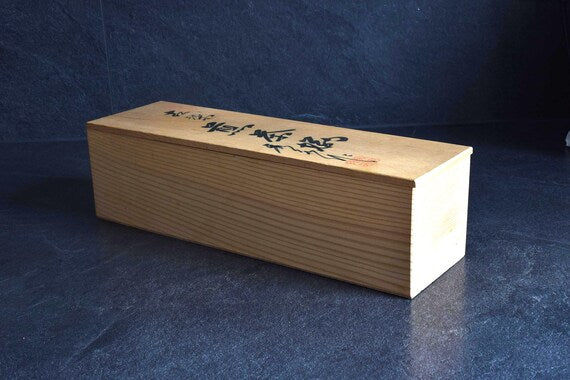 Japanese Kiribako Wooden Box With Calligraphy