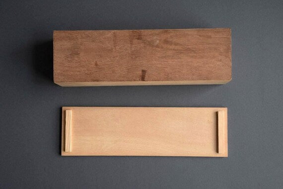 Japanese Kiribako Wooden Box With Calligraphy
