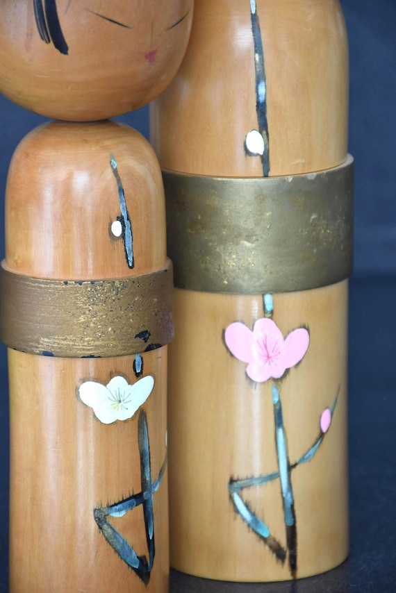 Takahashi Hashime Iroume Kokeshi Pair