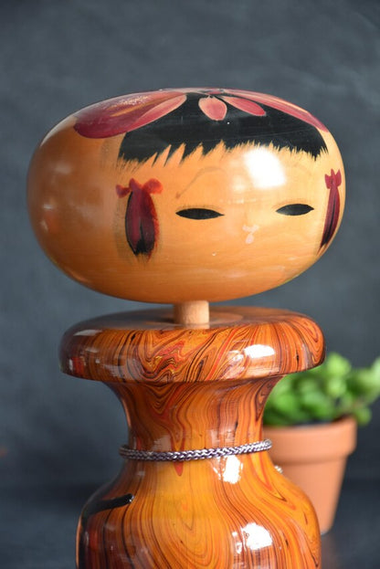 Creative Kokeshi Doll With Lacquered Marble