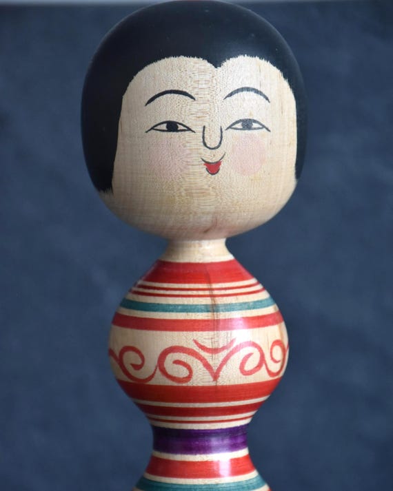 Tsugaru Kokeshi Doll By Senzo Mori