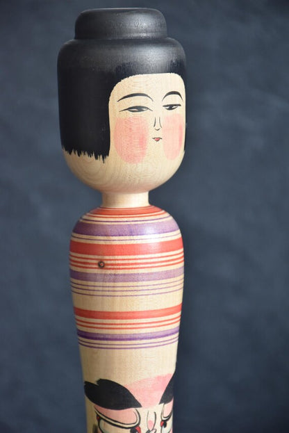 Zenji Sato Tsugaru Kokeshi Doll Daruma Motif