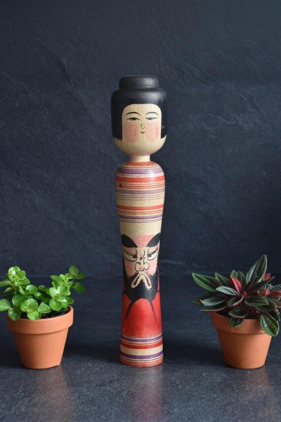 Zenji Sato Tsugaru Kokeshi Doll Daruma Motif