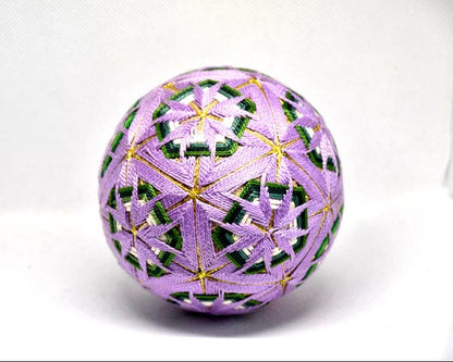 Japanese Temari Ball Folk Art Hand-Embroidered