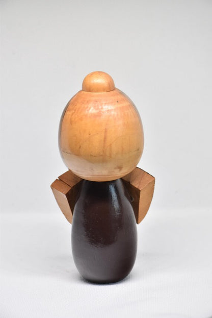 Hand-Painted Kokeshi Doll By Tomio Ishida