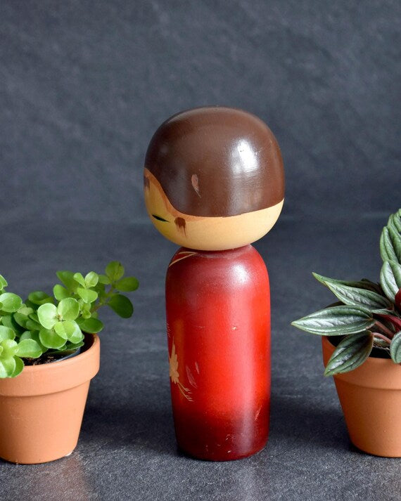 Sosaku Kokeshi Crane Doll By Kunio Miyakawa