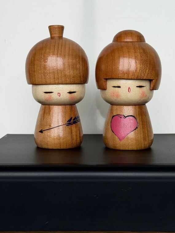 Masashi Takeda Lovers Kokeshi Pair