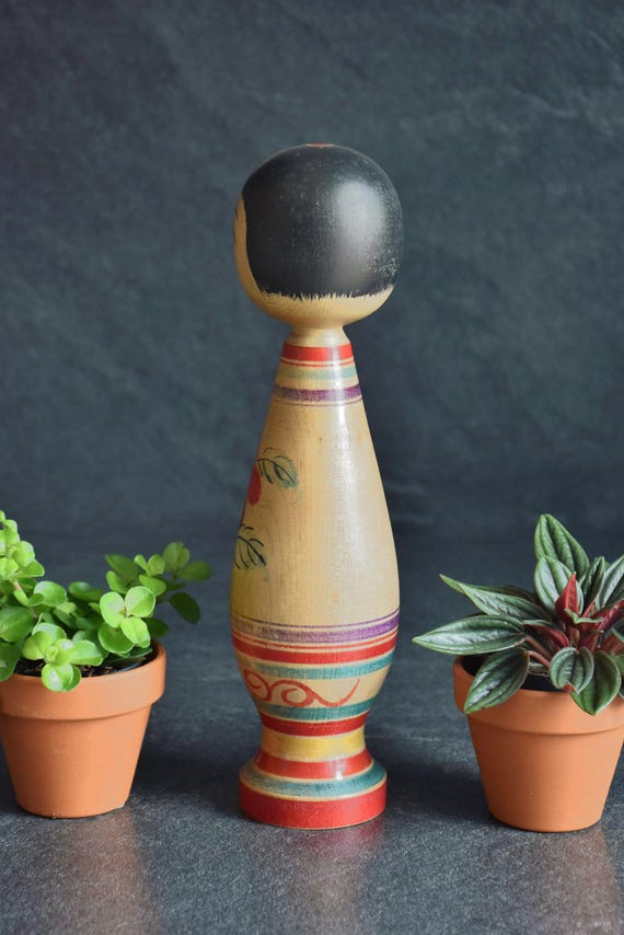 Tsugaru Kokeshi Doll By Senzo Mori
