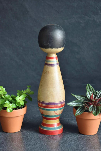 Tsugaru Kokeshi Doll By Senzo Mori