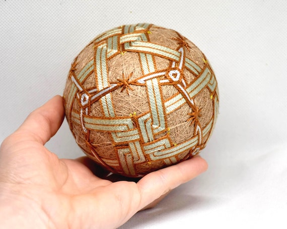 Japanese Temari Ball: Folk Art Embroidery