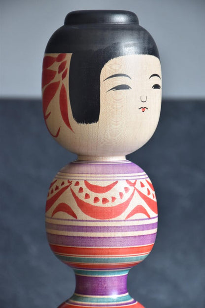 Tsugaru Kokeshi Doll By Rokuchishu Abo