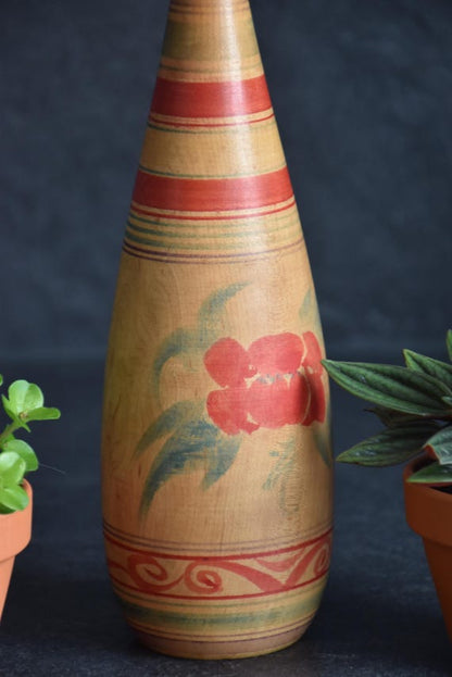 Tsugaru Kokeshi Doll By Zenji Sato