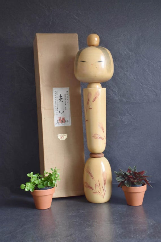 Sadao Kishi Spirit Of Wheat Kokeshi Doll
