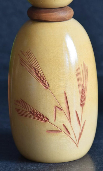 Sadao Kishi Spirit Of Wheat Kokeshi Doll