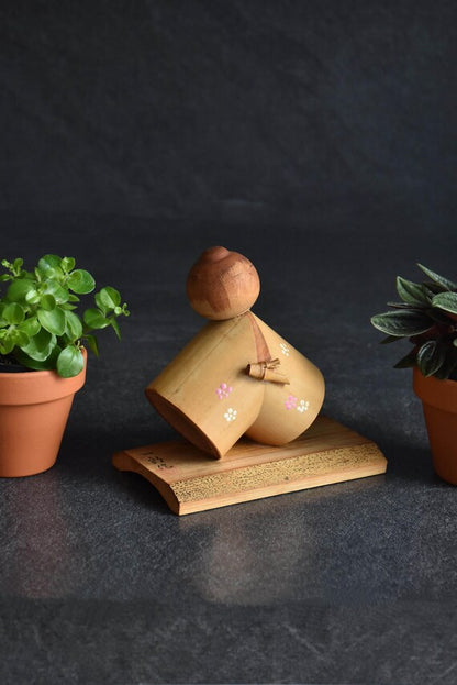Japanese Bamboo Kokeshi Doll