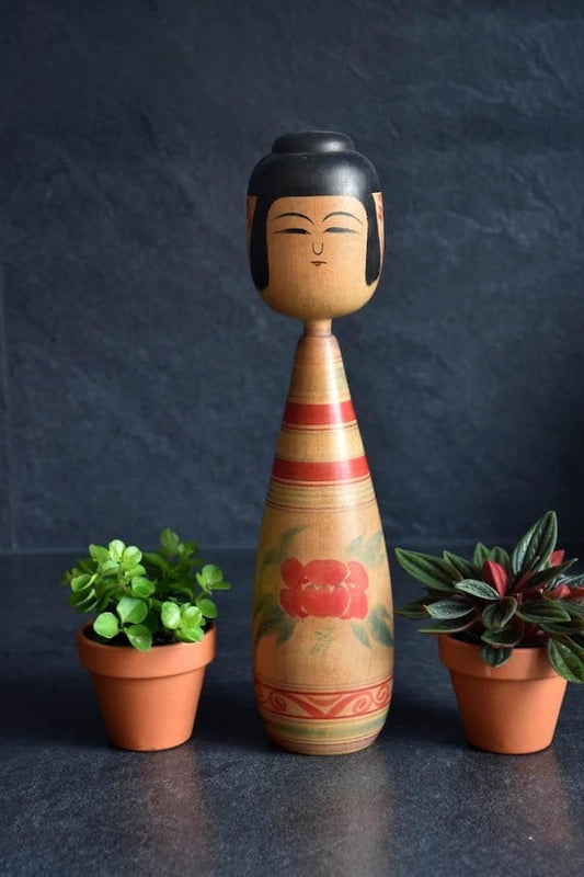 Tsugaru Style Kokeshi By Zenji Sato