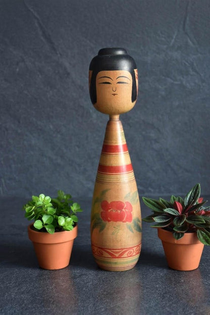 Tsugaru Kokeshi Doll By Zenji Sato