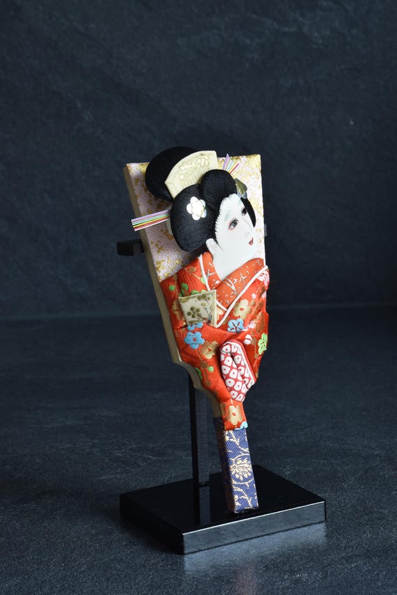Hagoita Battledore With Kimono Doll