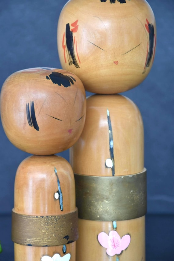 Takahashi Hashime Iroume Kokeshi Pair
