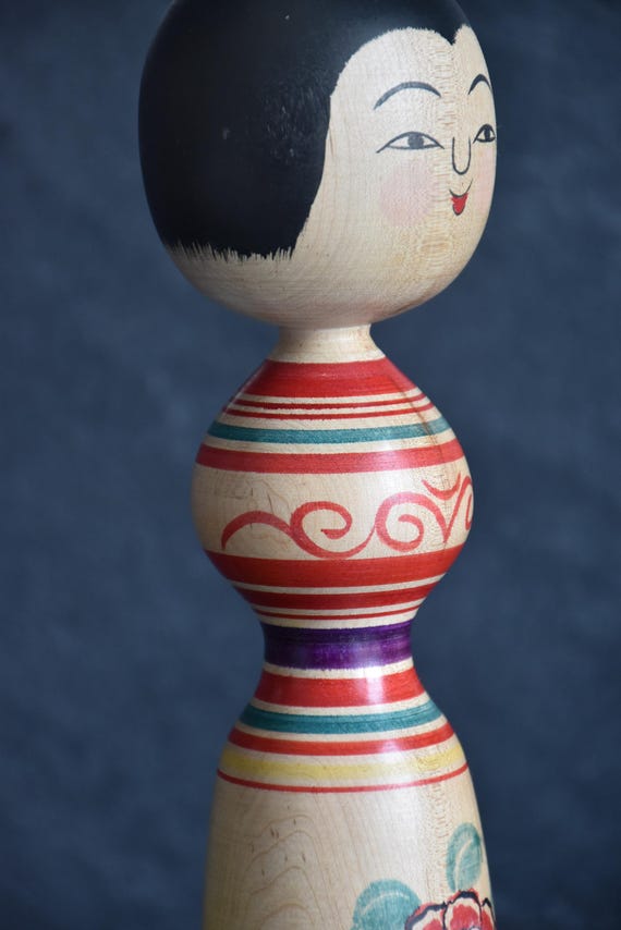 Tsugaru Kokeshi Doll By Senzo Mori