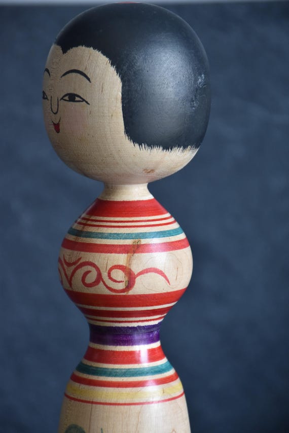 Tsugaru Kokeshi Doll By Senzo Mori
