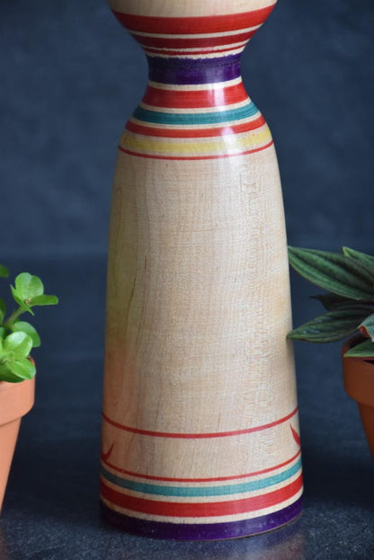 Tsugaru Kokeshi Doll By Senzo Mori