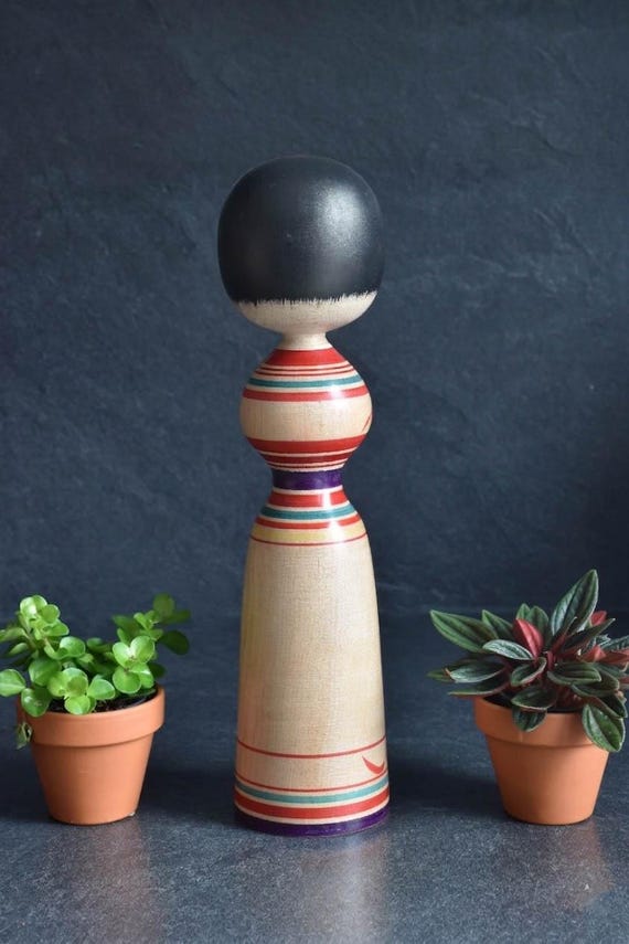 Tsugaru Kokeshi Doll By Senzo Mori