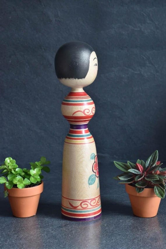 Tsugaru Kokeshi Doll By Senzo Mori