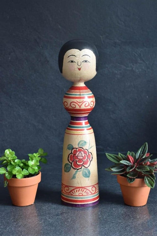Tsugaru Kokeshi Doll by Senzo Mori