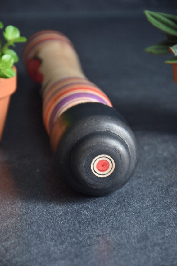 Zenji Sato Tsugaru Kokeshi Doll Daruma Motif