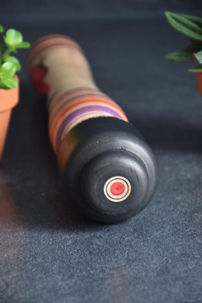 Zenji Sato Tsugaru Kokeshi Doll Daruma Motif