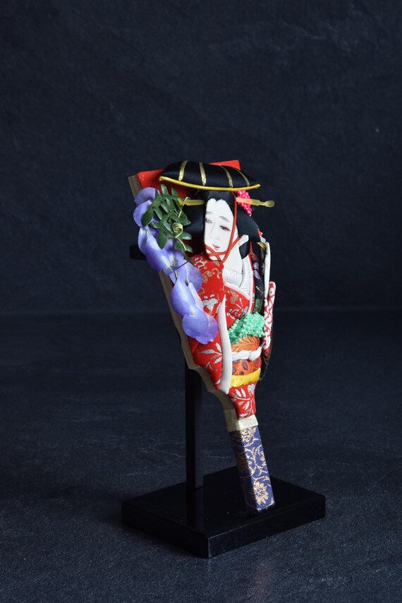 Hagoita Paddle With Kimono Doll