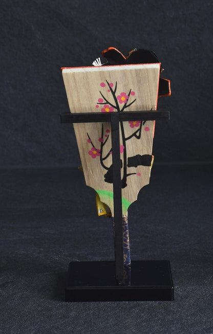 Japanese Hagoita Paddle With Kimono Doll